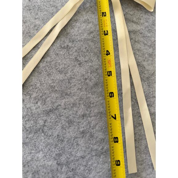 SHASHI REVOLVE NWOT The Girlie Bow Satin Cream Preppy Cottagecore Fairycoree - Picture 3 of 4